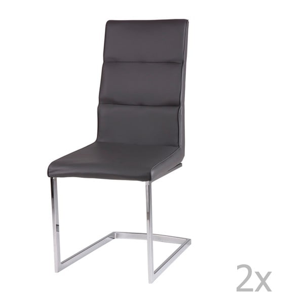 Sada 2 šedých jídelních židlí sømcasa Camile