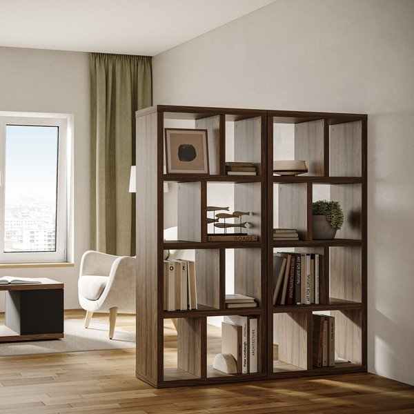 Raamaturiiul pähklipuidu dekooriga 70x159 cm Berlin - TemaHome-image-1