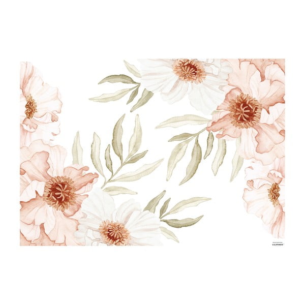 Laste kleebised 2tk komplektis 90x64 cm Big Poppy Blossoms - Lilipinso