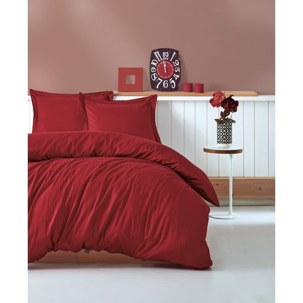 Punane kahekohaline voodilina Stripe, 200 x 220 cm - Mijolnir