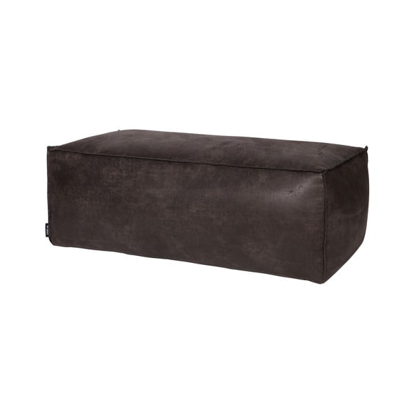 Must pouf taaskasutatud nahast kattega Rodeo - WOOOD-image-2