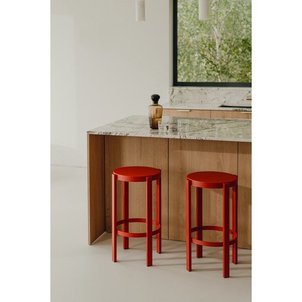 Punane terasest baaritool (istme kõrgus 65 cm) Doon - noo.ma-image-3