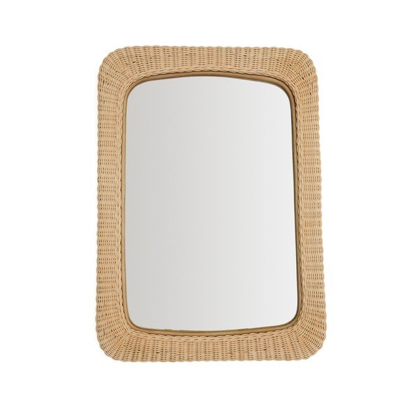 Rotangist raamiga seinapeegel 58x79 cm Zilna - Kave Home-image-3