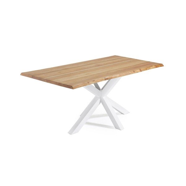 Söögilaud tammepuust pealispinnaga 90x160 cm Argo - Kave Home-image-1
