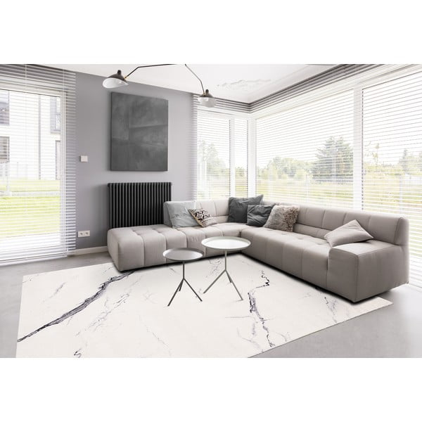 Kreem villane vaip 133x180 cm Marble - Agnella-image-1