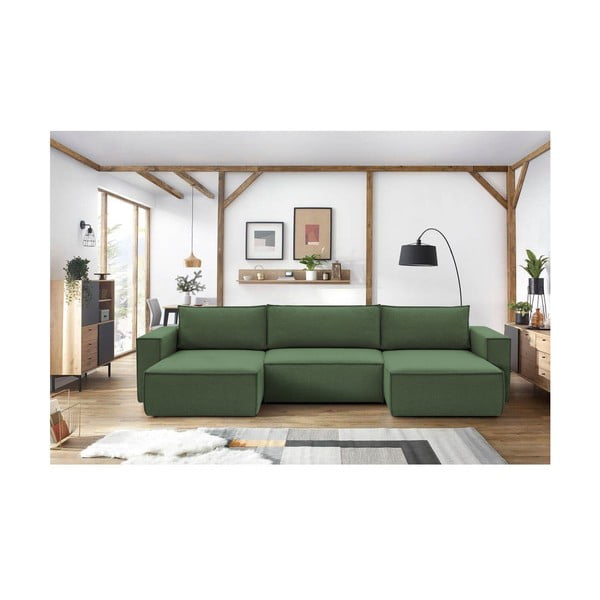 Roheline nurgadiivan (U-kujuline) Nihad - Bobochic Paris-image-1