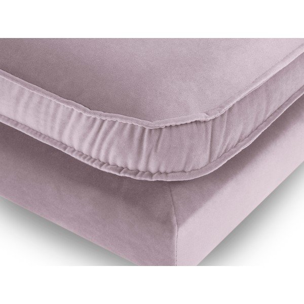 Heleroosa sametist jalatugi mustade jalgadega Lento - Kooko Home-image-3