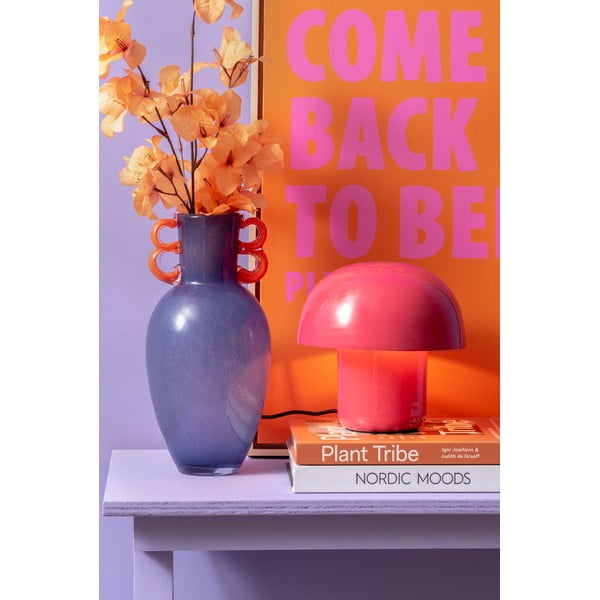 Roosa laualamp metallist varjuga (kõrgus 20 cm) Fat Mushroom - Leitmotiv-image-1