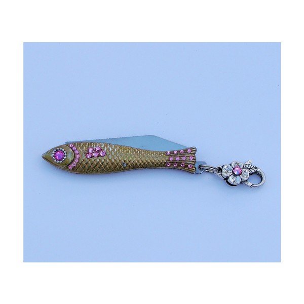 Dárkové balení 2 nožíků rybička Růžové a modré krystaly, v plechové krabičce-image-1