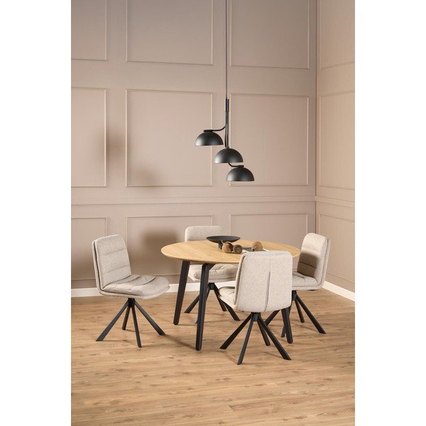 Ümmargune tammespoonist söögilaud ø 120 cm Cadiz - Actona-image-3