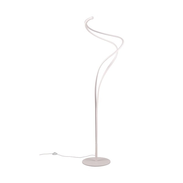 Valge LED põrandavalgusti metallist lambivarjuga (kõrgus 160 cm) Nala - Trio Select