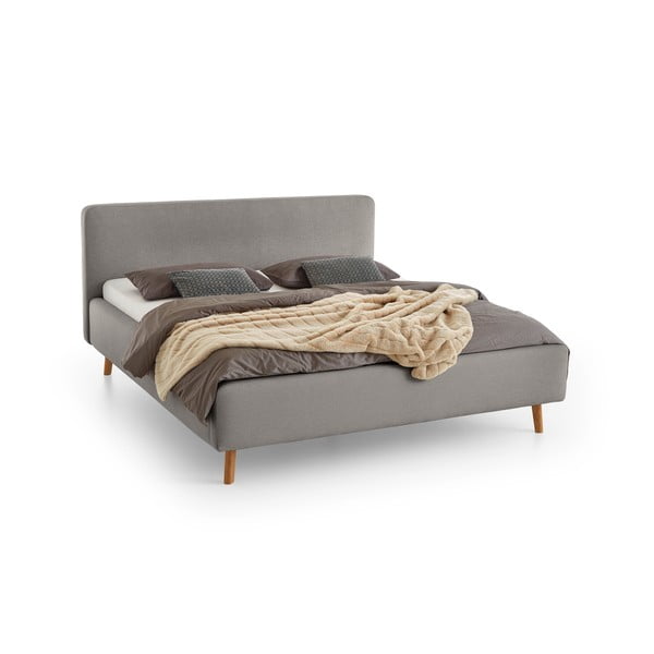 Hall polsterdatud kaheinimesevoodi koos voodipõhja ja panipaigaga 140x200 cm Mattis – Meise Möbel-image-2