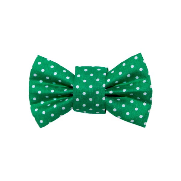 Zelený charitativní psí motýlek s puntíky Funky Dog Bow Ties, vel. L