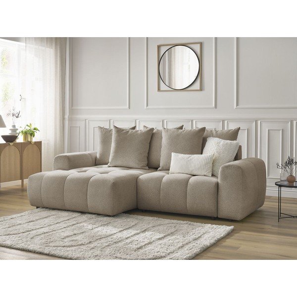 Beež šenillist panipaigaga nurgadiivanvoodi (vasak nurk) Roxelane - Bobochic Paris-image-3