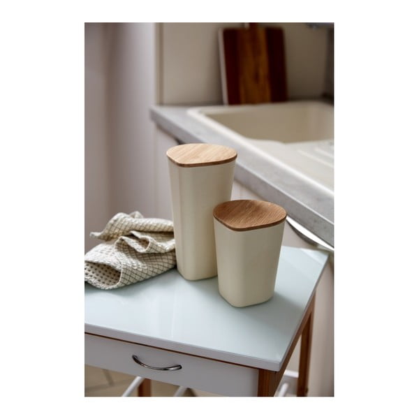 Bambusest kaanega beež hoiukarp , 750 ml Derry - Wenko-image-2