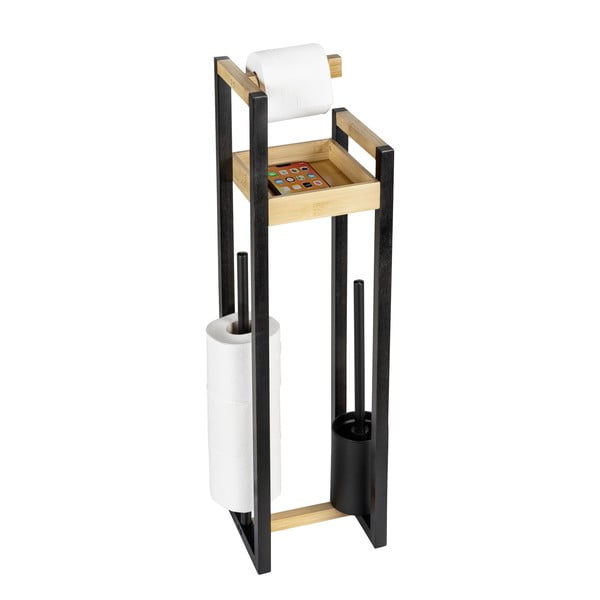 Bambusest tualettpaberi hoidja koos harjaga Braidi - Wenko-image-2