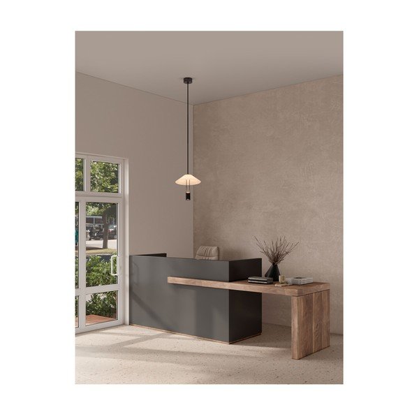 Matt must alumiiniumist LED-rippvalgusti akrüülklaasist varjuga, ø 22 cm Anafi - Nova Luce-image-1