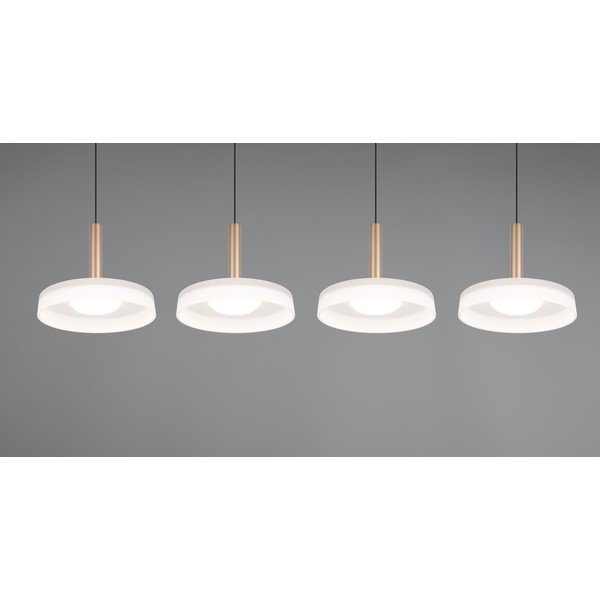 Must-valge-kuldne dimmerdatav LED rippvalgusti klaasist varjuga Celeste - Trio-image-3