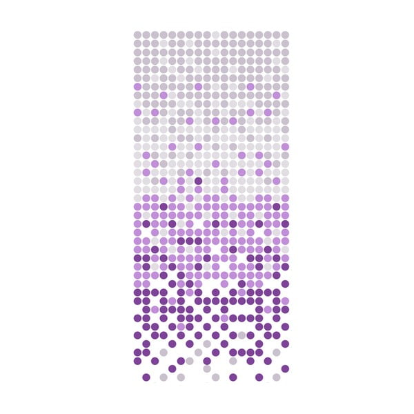 Sprchový závěs White&Purple Dotted