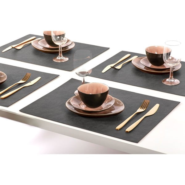 Mustast kunstnahast taldrikutäidis, ristkülikukujuline, 33 x 45 cm Troja - ZicZac-image-1