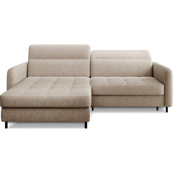 Beež žinüülkangast lahtikäiv/sahtliga nurgadiivan (vasak nurk/lamamisosaga) Gomsi – ELTAP