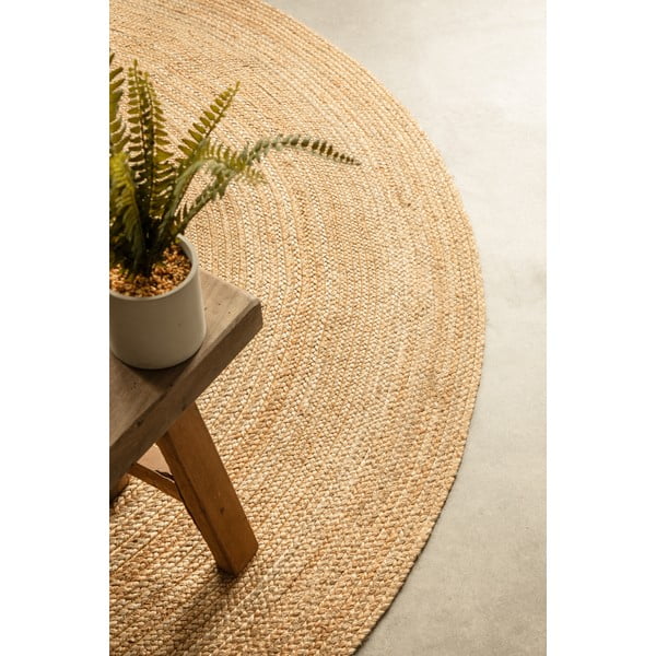 Kahepoolne ümmargune džuudist vaip ø 140 cm Braided - Hanse Home-image-4