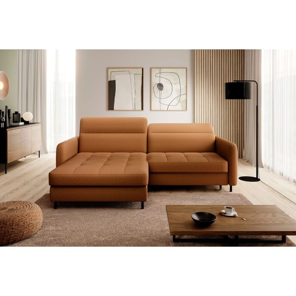 Kollane sametist lahtikäiv/sahtliga nurgadiivan (vasak nurk/lamamisosaga) Gomsi – ELTAP-image-3