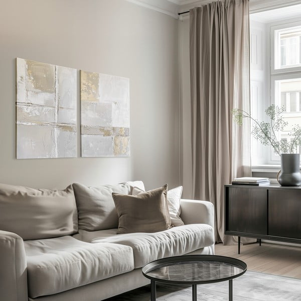 Käsitsi maalitud elementidega maalid 2 tk komplektis 50x70 cm Sail - Styler-image-1