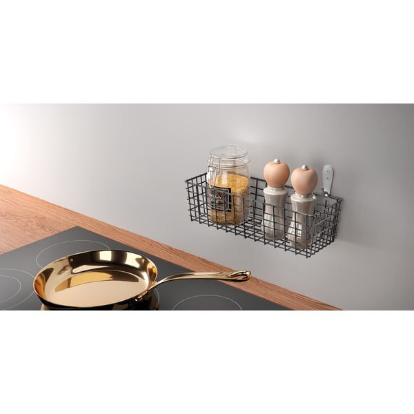 Must seinale paigaldatud köögikorv Lava Koala - Metaltex-image-1