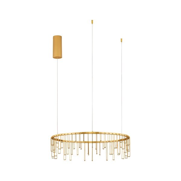 Alumiiniumist hämardatav LED-ripatslamp kuldses värvitoonis, läbimõõduga 65 cm Stellar - Nova Luce