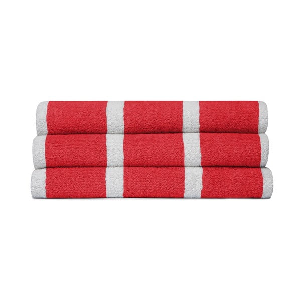 Set 3 ručníků Menton Red, 60x110 cm