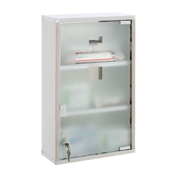 Hõbedane plastikust seinale esmaabikarp  30x51 cm – Premier Housewares-image-2