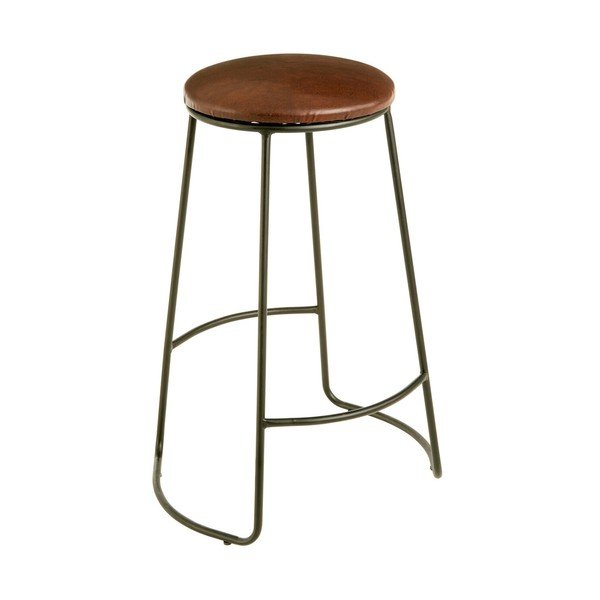 Must/pruun polsterdatud baaritool (istme kõrgus 64 cm) Brixton - Premier Housewares