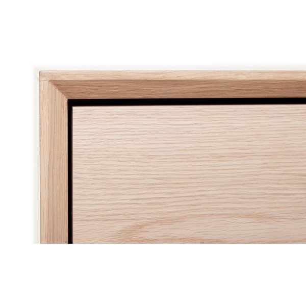 Nízká komoda z bílého dubového dřeva s 3 dvířky Unique Furniture Vivara-image-2