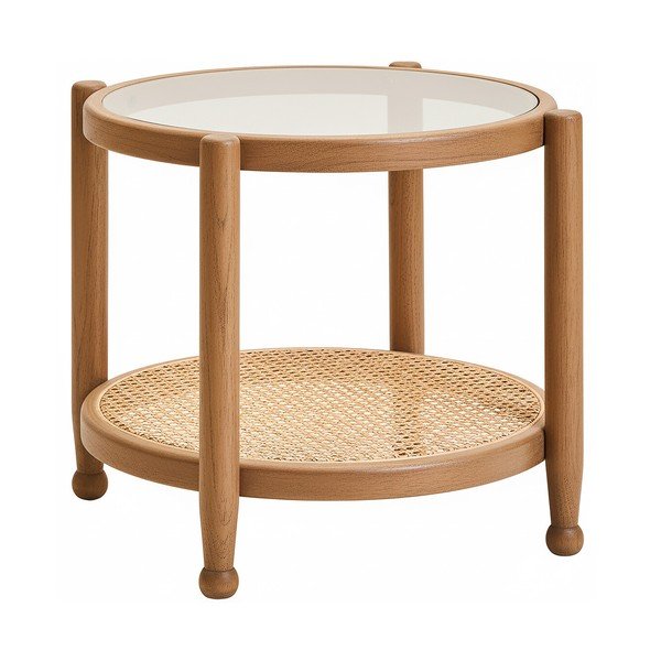 Ümmargune abilaud klaasist pealispinnaga ø 57 cm Cebu - Premier Housewares