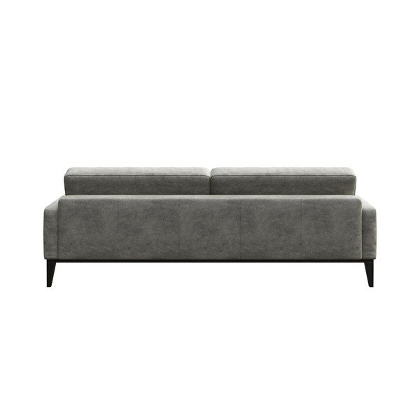 Šedá pohovka z imitace kůže MESONICA Musso Tufted, 210 cm-image-3