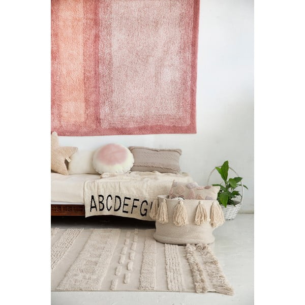 Helehall-kreem pestav käsitsi kootud puuvillane vaip 140x200 cm Air Natural - Lorena Canals-image-3