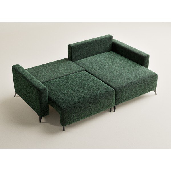 Tumeroheline šenilldiivanvoodi/panipaigaga nurgadiivan (parem nurk/diivanvoodiga) Leon - Maison de Rêve-image-3