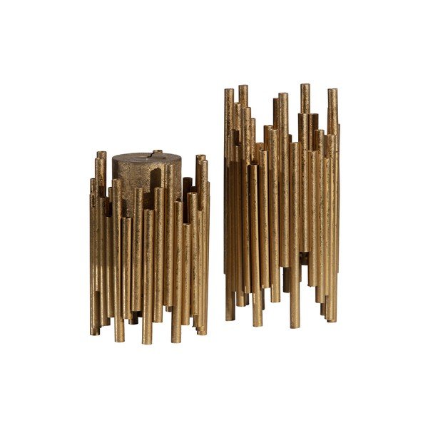 Kuldne metallist küünlajalg, kõrgus 18 cm - BePureHome-image-3