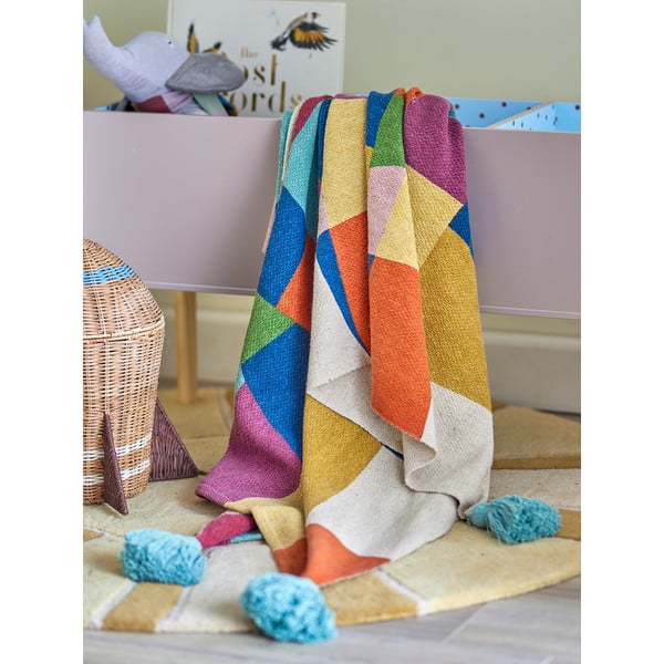 Taaskasutatud puuvillast laste tekk 130x160 cm Colorine - Bloomingville Mini-image-2