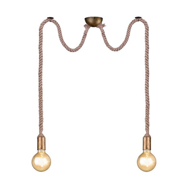 Messingivärvi rippvalgusti ø 12 cm Rope - Trio-image-4