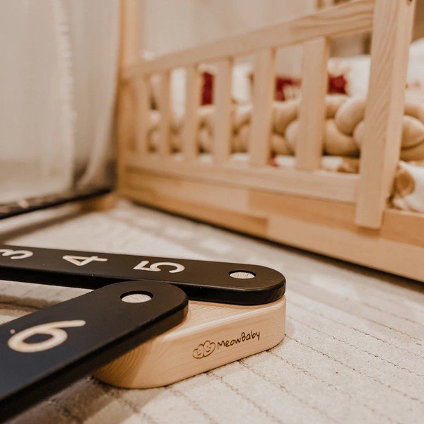 Must männipuidust sensoorne rada lastele 10x408x5 cm Montessori - Meowbaby-image-1