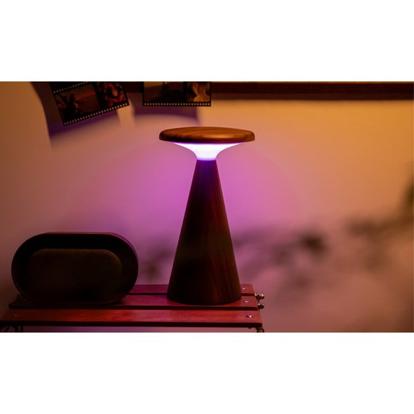 LED-lauavalgusti puidust varjuga (kõrgus 21 cm) Sylva - Gingko-image-4