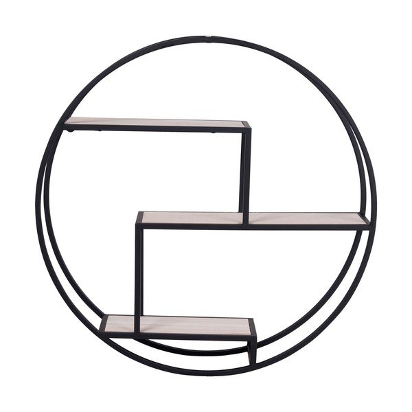 Põrandariiul täispuidust paulownia, must-puiduvärvi 62 cm Rotterdam – House Nordic-image-2