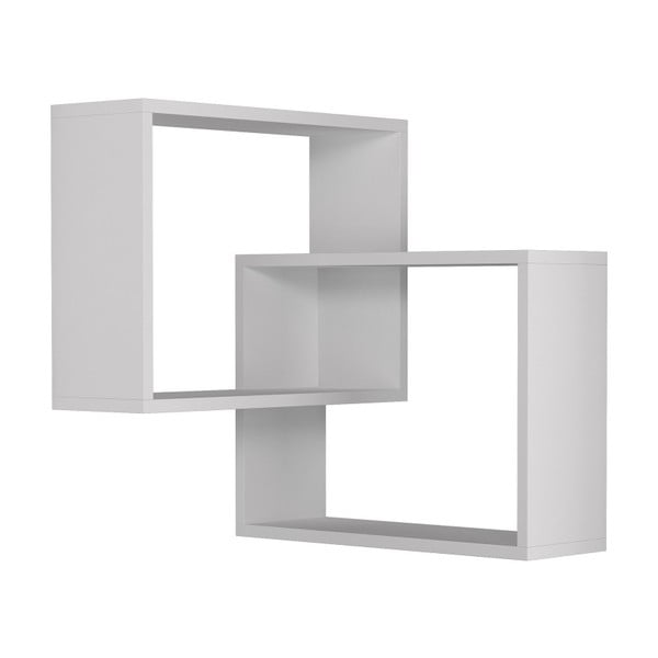 Bílá rohová nástěnná police Homitis Ring