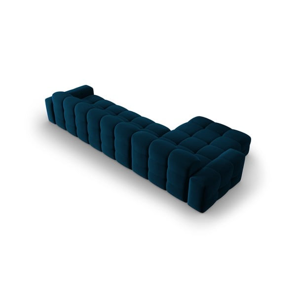 Tumesinine sametne nurgadiivan (vasakpoolne nurk) Kendal - Micadoni Home-image-4