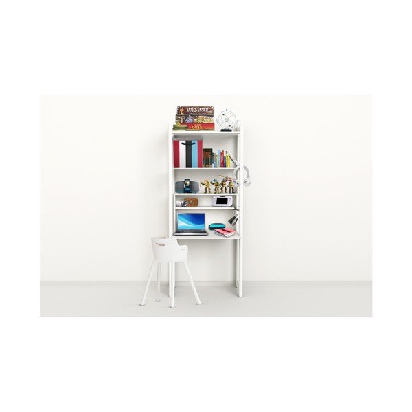 Valge laste riiulilauaga riiul, kõrgus 189,2 cm Shelfie - Flexa-image-1