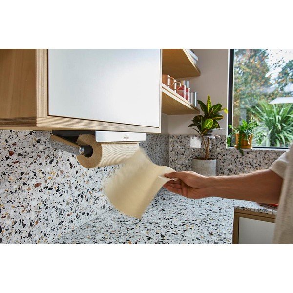 Seinale kinnitatav hõbedane plastikust paberrätikuhoidja RollGrip - Joseph Joseph-image-1