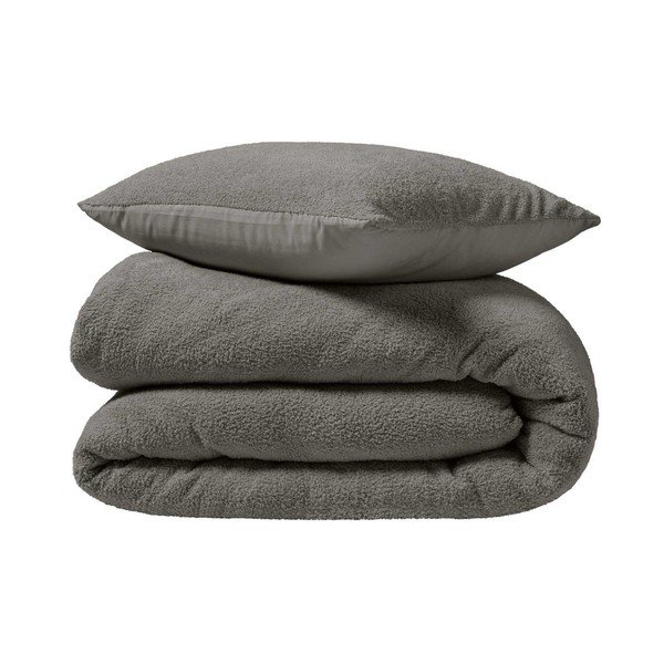 Antratsiitvärvi kaheinimese/pikendatud mikroplüüsist voodipesu 240x220 cm Helena - douceur d'intérieur