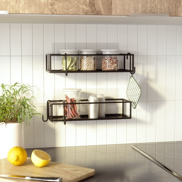 Must isekandev terasest vannitoa riiul Cubiko - Umbra-image-4